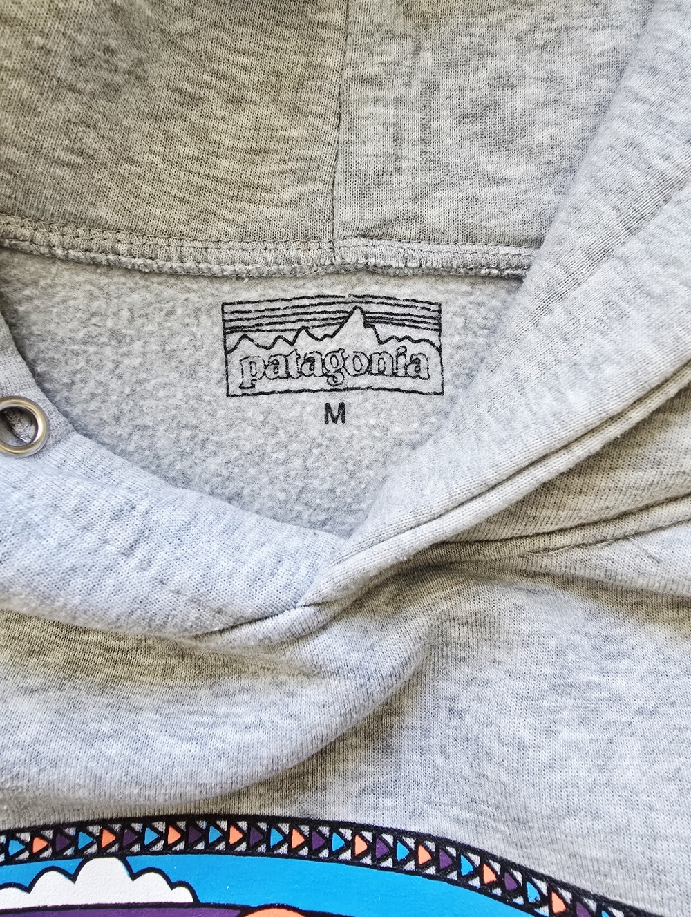 Patagonia Summit Road Uprisal Hoodie Men's Medium Outdoor Mountain Print - Picture 6 of 6